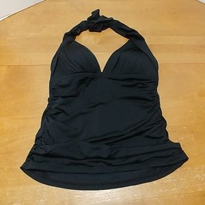 La Blanca halter swim top black size 4